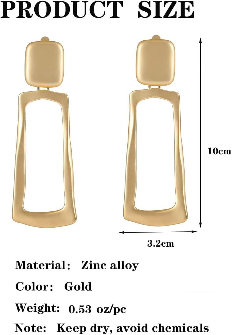 OCCFAE Store Metal Clip On Earrings for Women Non Pierced Dangle Drop Earrings Multiple Styles - Image 5